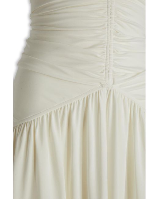 N°21 White V-Neck Pleated Dress