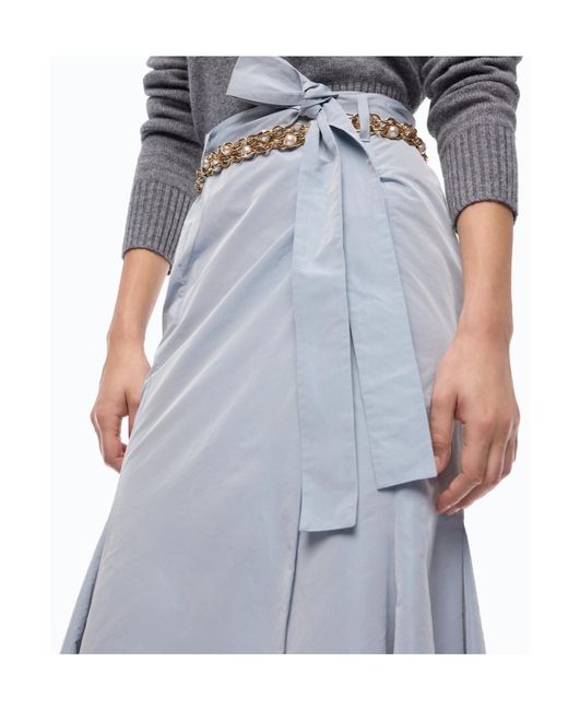 Pinko Blue Mermaid Flared Skirt