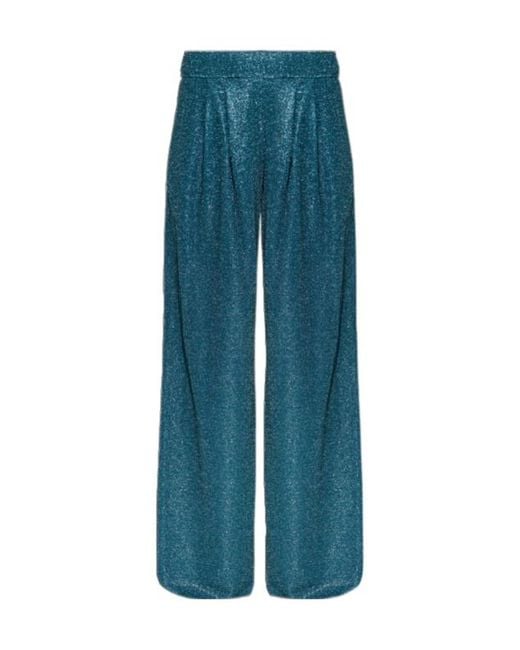 Oseree Blue Oséree Lurex Thread Pants