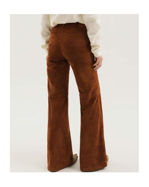 1989 STUDIO Brown Corduroy Flared Pants