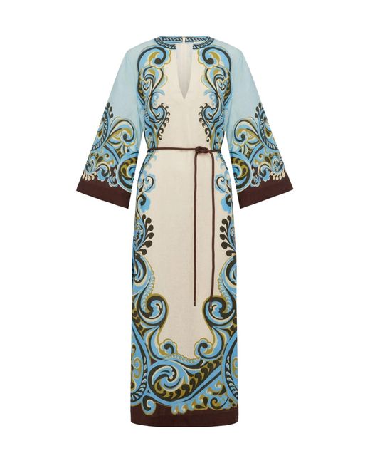 ALÉMAIS Blue Natalia Maxi Dress
