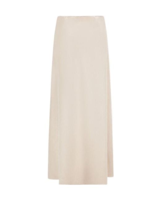 Herno White Straight-Cut Skirt