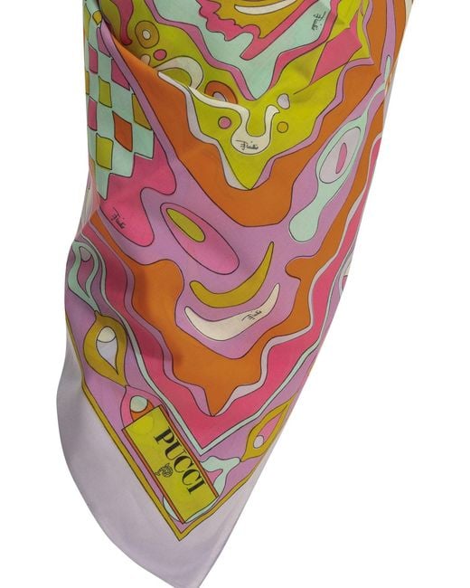 Emilio Pucci White Pucci Angoli Printed Pareo Scarf