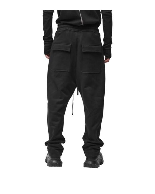 Thom Krom Black Wide-Leg Athletic Pants for men