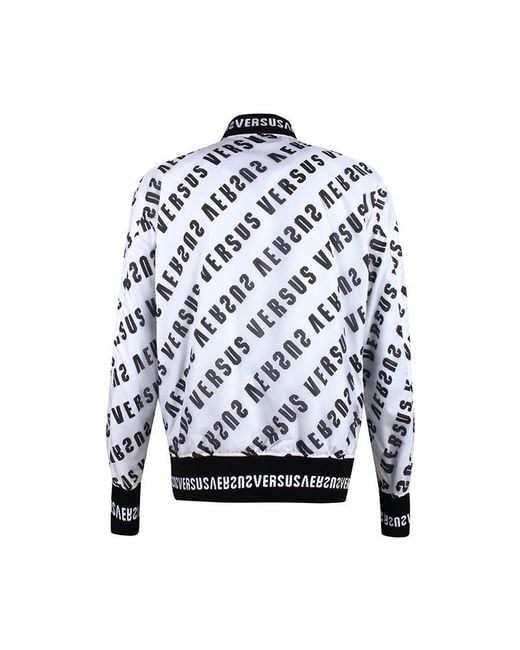 Versus Blue Double-Sided Baseball Jacket for men