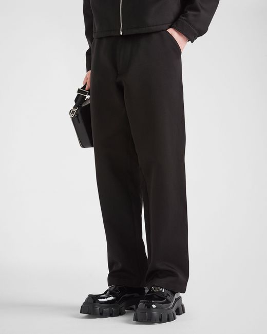Prada Black Straight-Leg Trousers for men