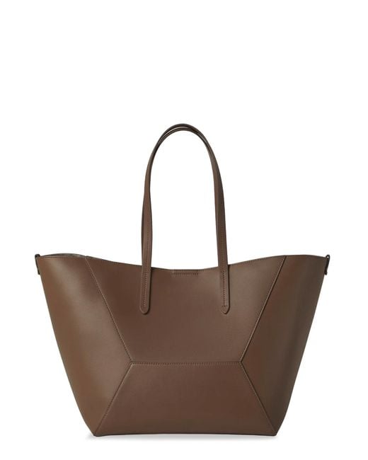Brunello Cucinelli Brown Bc Duo Hammered Top Handle Bag
