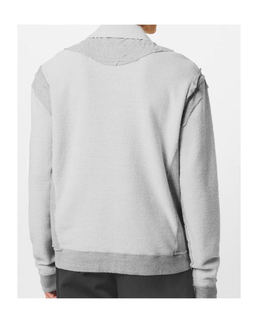 Maison Margiela Gray Lapel Polo Shirt for men