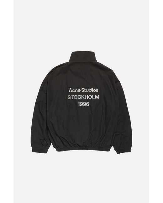 Acne Black Logo Zipper Jacket for men