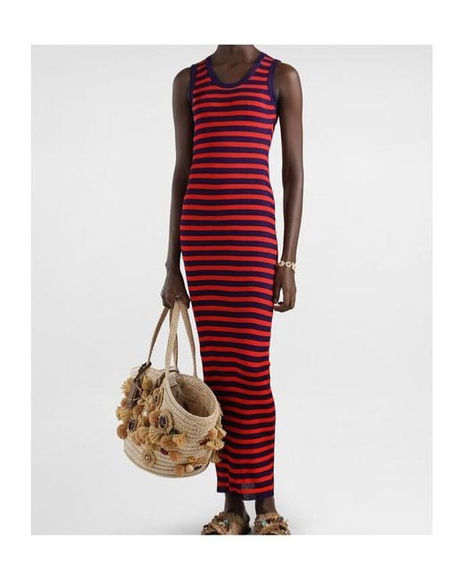 Dolce & Gabbana Red Ribbed Dress