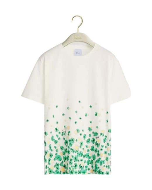 Dior White Embroidered Fitted T-Shirt
