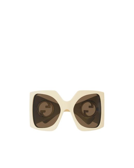 Gucci Multicolor Interlocking G Square-Frame Sunglasses