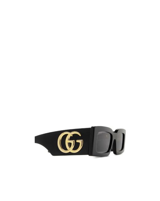Gucci White Eyewear Rectangular Frame Sunglasses