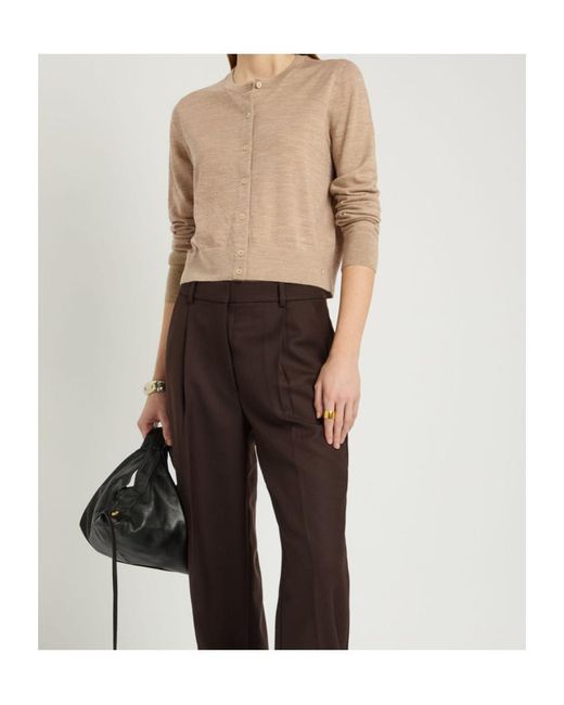 Anine Bing Natural Moni Wool And Cashmere-Blend Cardigan