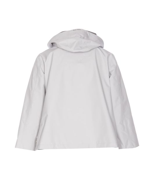 Herno Gray Zip-Up Hooded Jacket