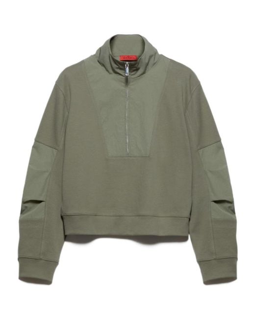 MAX&Co. Green Knitted Nylon Sweatshirt