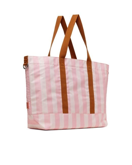 Acne Pink Striped Tote Bag for men