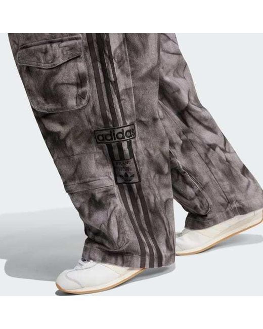 Adidas Gray Camouflage-Print Cargo Trousers