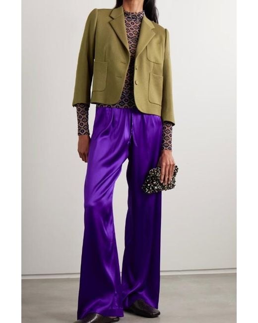 Dries Van Noten Green Single Breasted Jacket