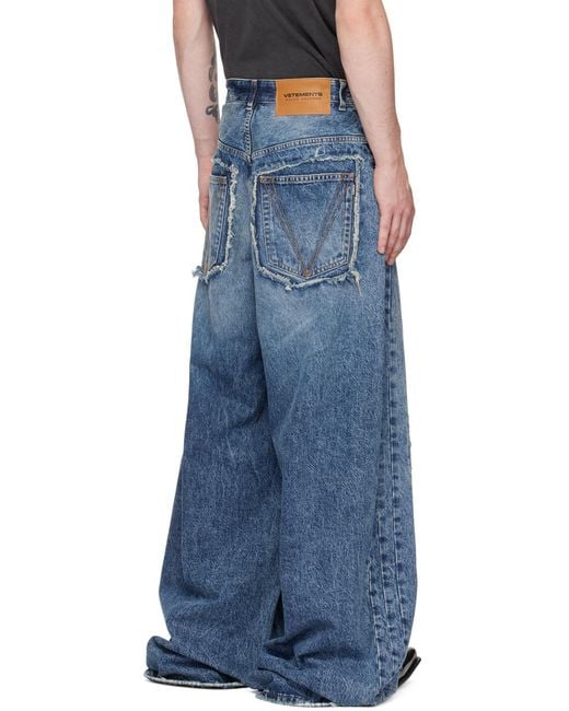 Vetements Blue Logo Jeans for men