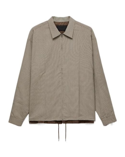 Prada Gray Wool Shirt for men