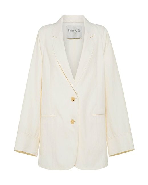 Forte_forte White Long-Sleeve Blazer