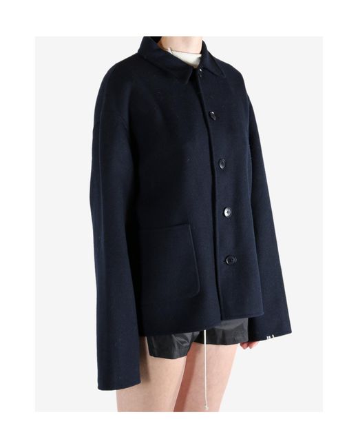 Extreme Cashmere Blue Maker Button-Up Coat for men