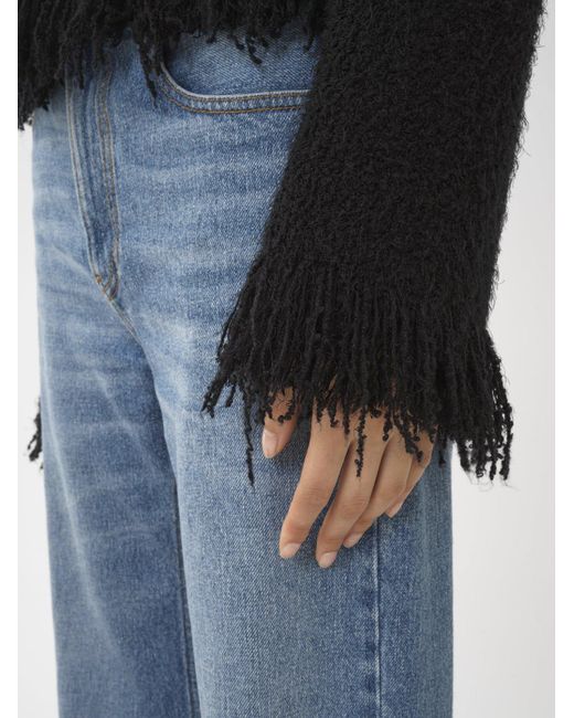 Chloé Black Chloé Tweed Frayed Edge Jacket
