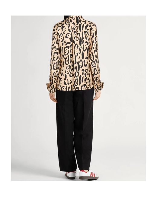 Sportmax White Printed Long Sleeve Shirt