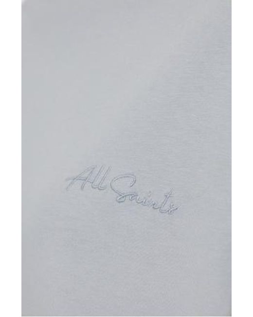 AllSaints Gray Casual Minimalist T-Shirt