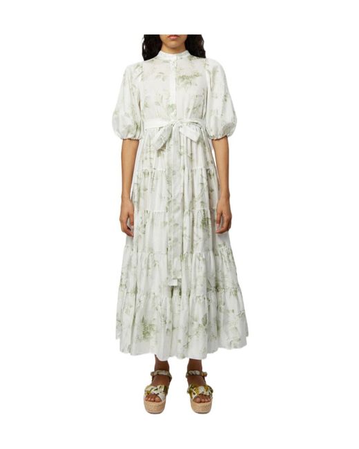 Erdem Multicolor Strap-Up Dress