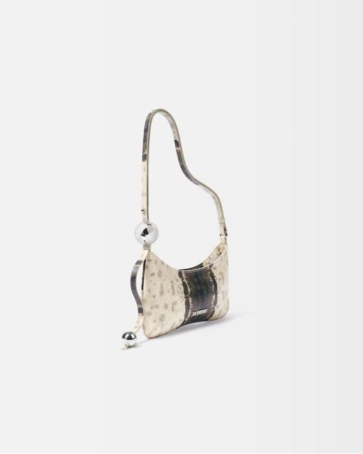 Jacquemus Metallic The Bisou Perle Zipped Shoulder Bag