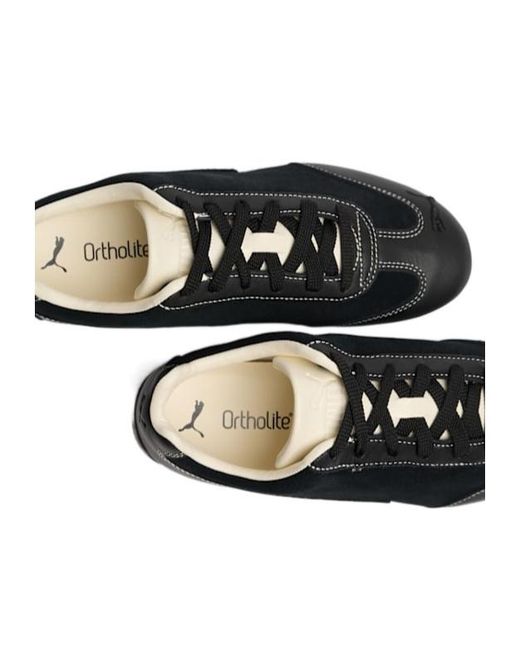 PUMA Black Deviate Nitro Check Sneakers