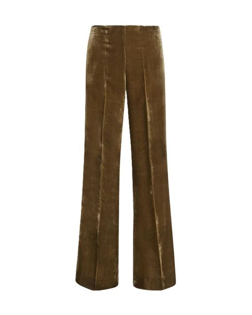 P.A.R.O.S.H. Natural Wide-Leg Casual Trousers