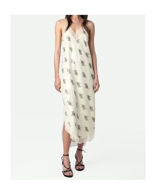 Zadig & Voltaire White Risty Sequinned Maxi Dress
