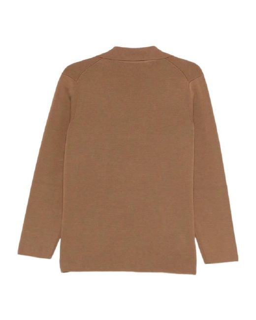Lardini Brown Two-Button Knitted Jacket for men