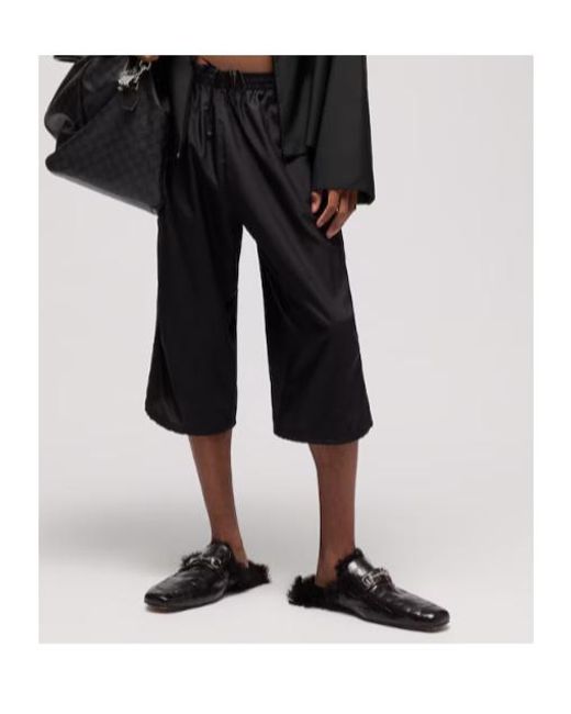 Gucci Black Technical Silk Poplin Bermuda for men
