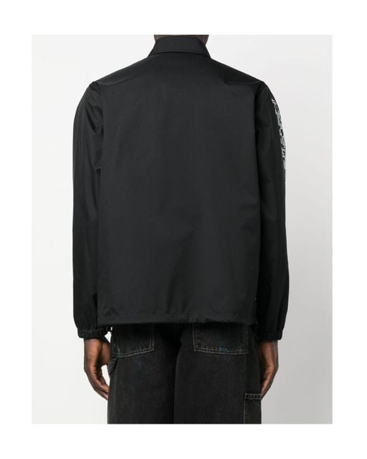 Junya Watanabe Black Printed Shirt-Style Casual Jacket for men