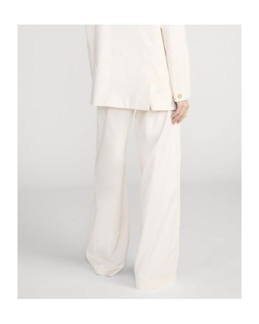 FRAME White The Society Wide-Leg Trousers