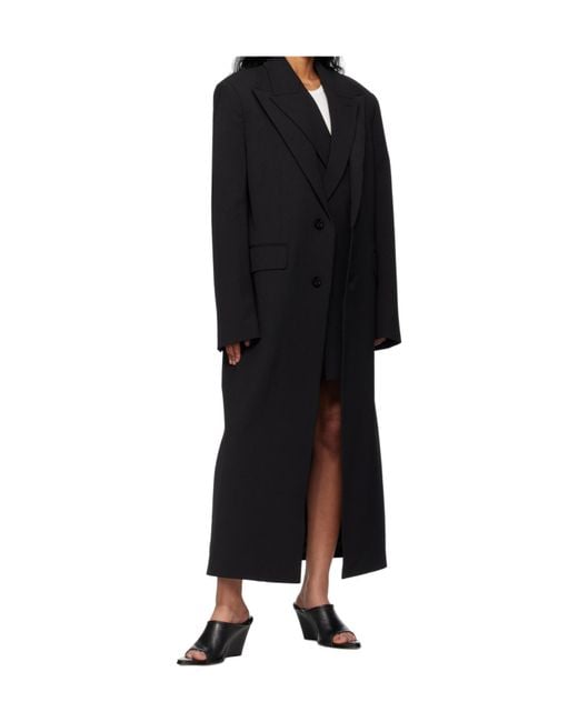 Jean Paul Gaultier Black Double Layer Body Detail Coat