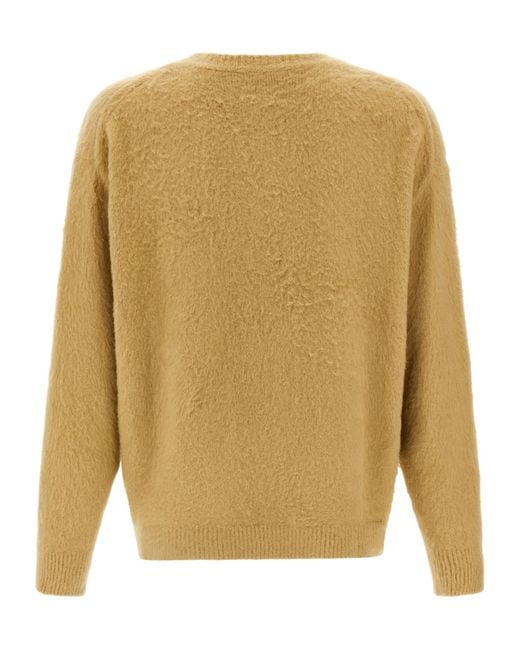 Roberto Collina Natural Shearling-Effect Oversized Knitwear for men