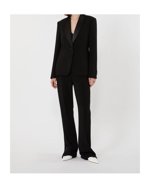 Max Mara Black Cady Tuxedo Jacket