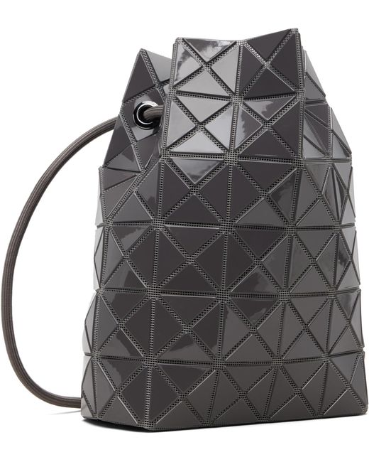 Issey Miyake Gray Wring One-Tone Drawstring Shoulder Bag