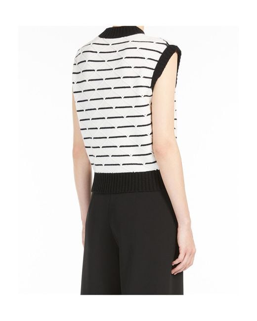 Max Mara Black Wool And Cashmere Soft Gilet