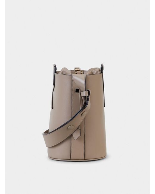 Roger Vivier Gray Rv Medium Bucket Bag