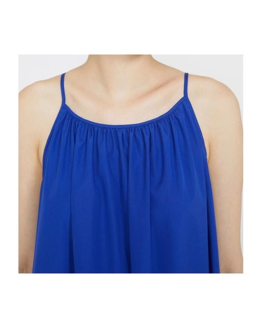 Max Mara Blue Cotton Poplin Dress