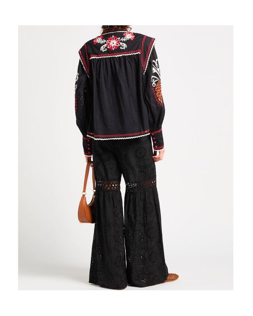 Farm Rio Red Long-Sleeved Shirt