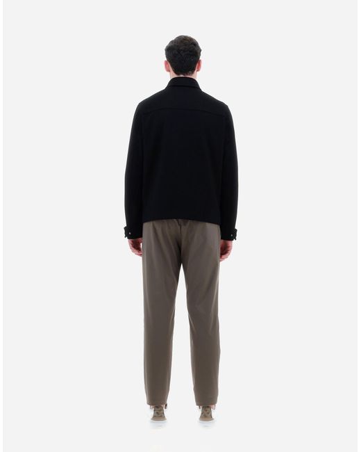 Herno Black Buttoned Shirt Jacket for men