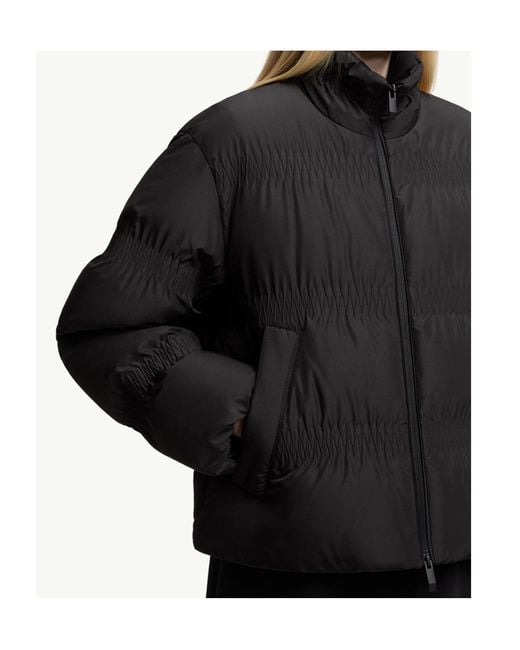 Moncler Black Ravignan Gather-Quilted Short Down Jacket