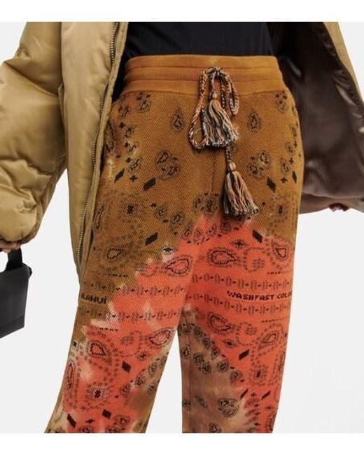 Alanui Orange Tie-Dye Cotton Piqué Pants